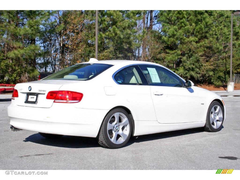 2007 3 Series 328i Coupe - Alpine White / Cream Beige photo #7