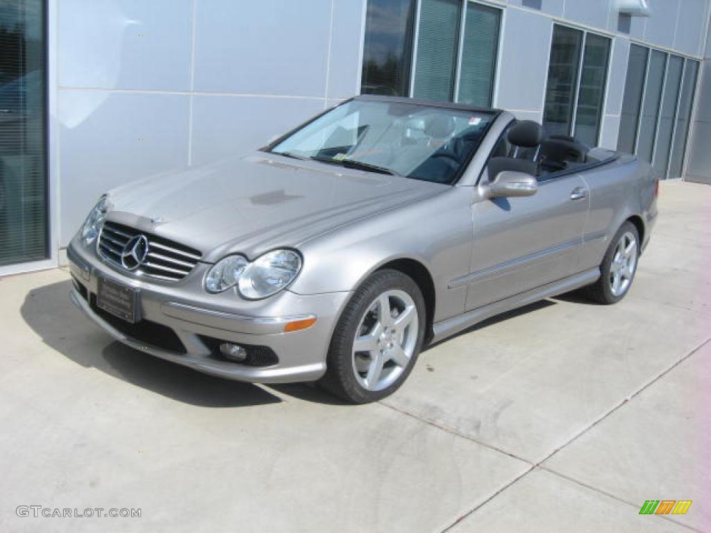 2005 CLK 500 Cabriolet - Pewter Metallic / Charcoal photo #1