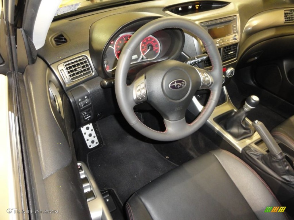 Carbon Black Interior 2010 Subaru Impreza WRX Wagon Photo #53354860