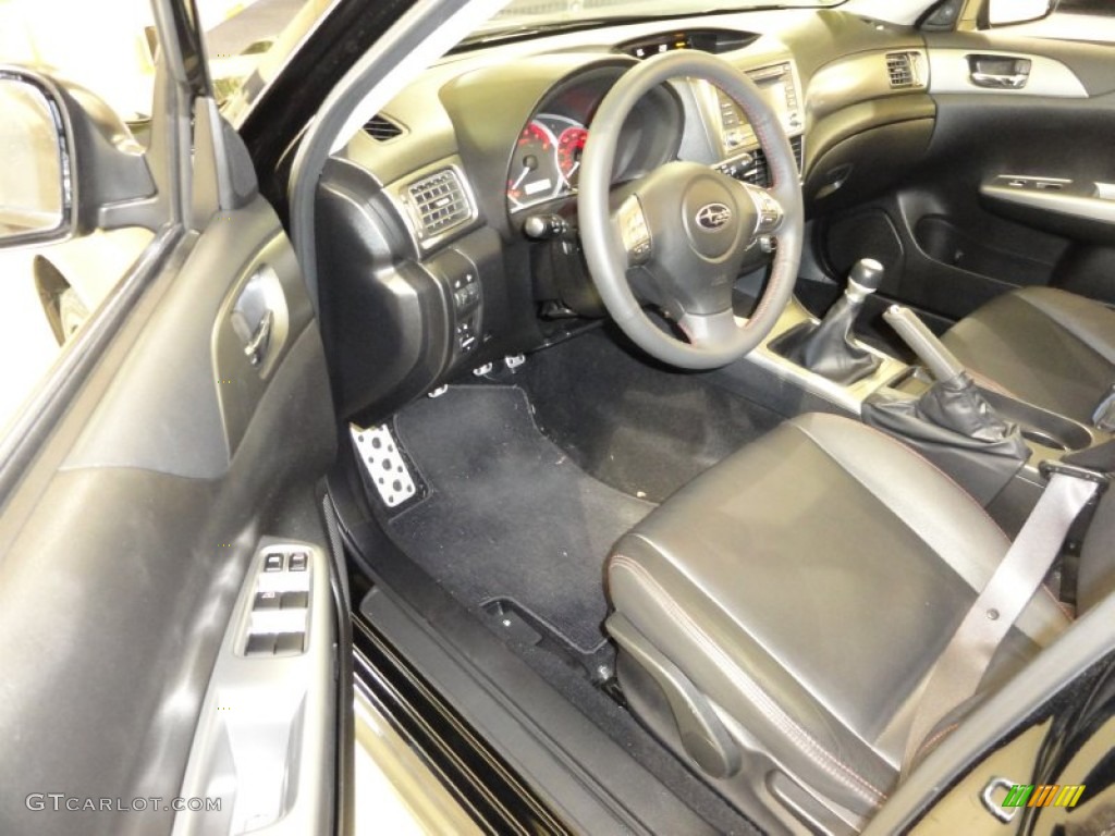 Carbon Black Interior 2010 Subaru Impreza WRX Wagon Photo #53354863