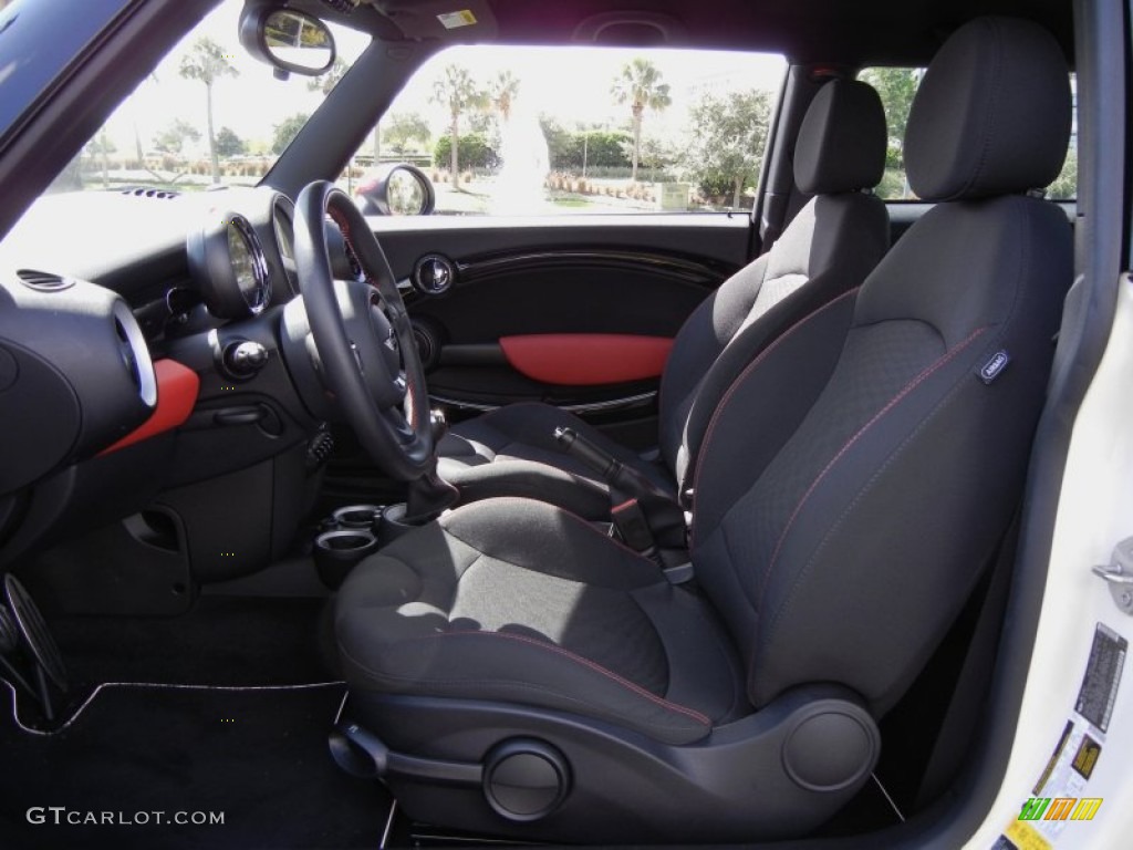 Checkered Carbon Black/Black Interior 2011 Mini Cooper John Cooper Works Hardtop Photo #53355058