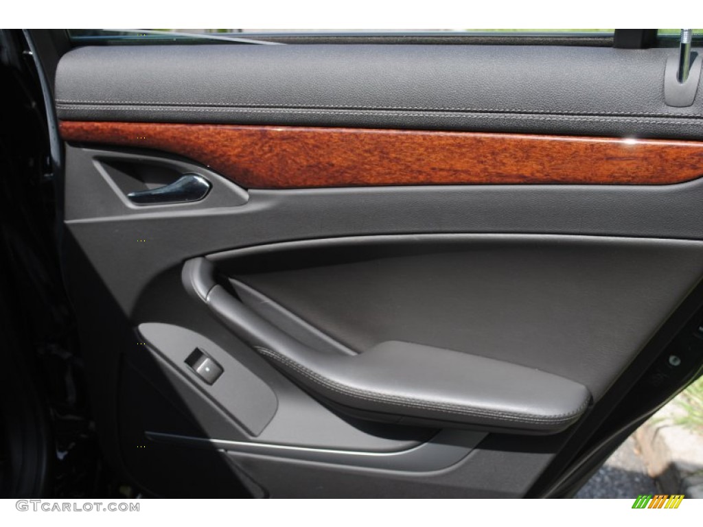 2010 Cadillac CTS 4 3.0 AWD Sport Wagon Ebony Door Panel Photo #53355673