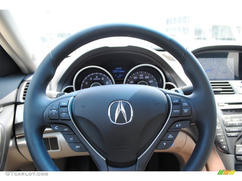 2012 Acura TL 3.5 Technology Parchment Steering Wheel Photo #53357647