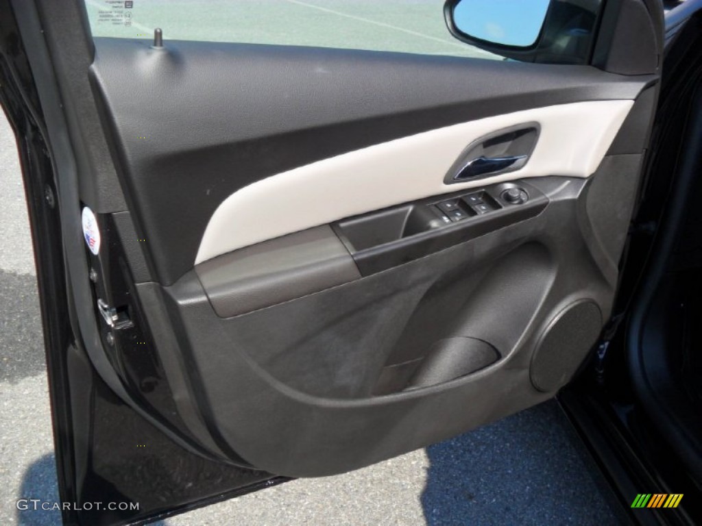 2012 Chevrolet Cruze LS Jet Black/Medium Titanium Door Panel Photo #53357737