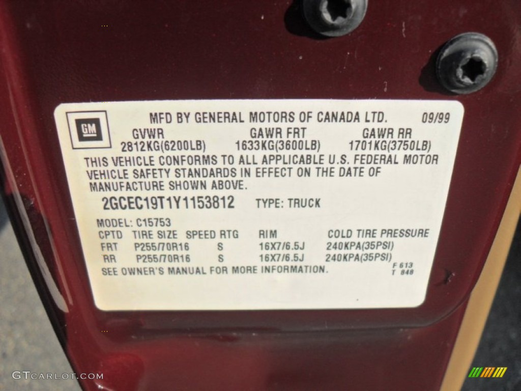 2000 Silverado 1500 LT Extended Cab - Dark Carmine Red Metallic / Medium Oak photo #6