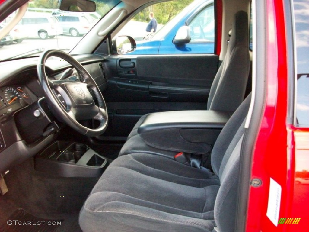 Dark Slate Gray Interior 2001 Dodge Dakota SLT Club Cab 4x4 Photo #53359810
