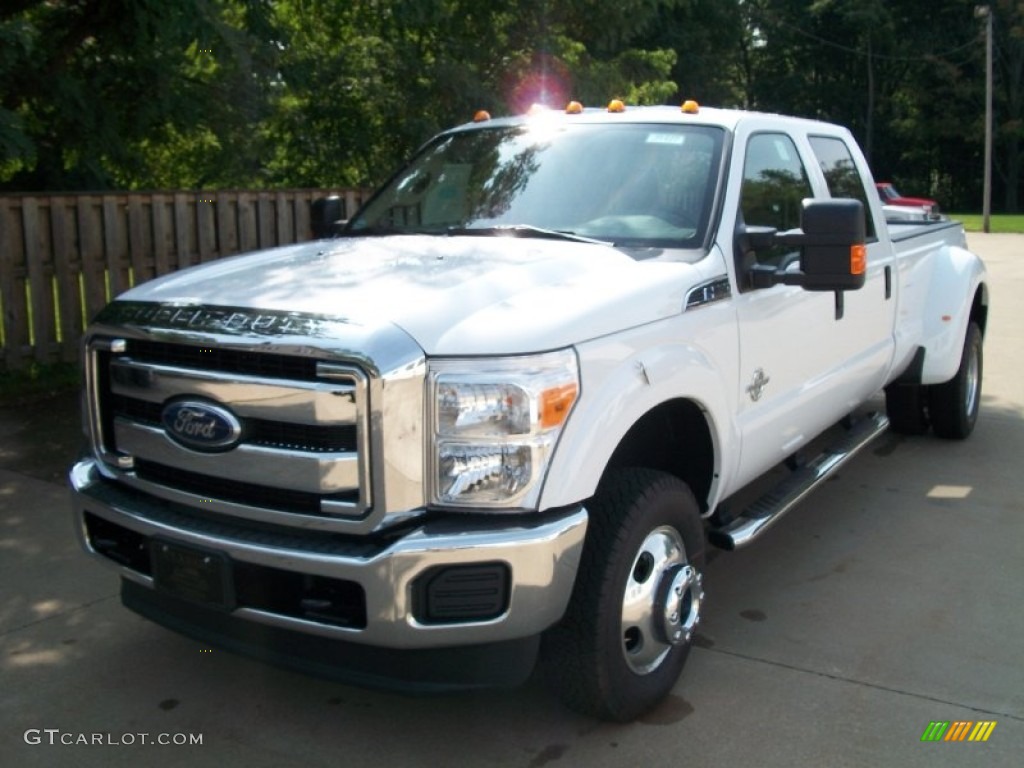 2012 F350 Super Duty XLT Crew Cab 4x4 Dually - Oxford White / Adobe photo #1