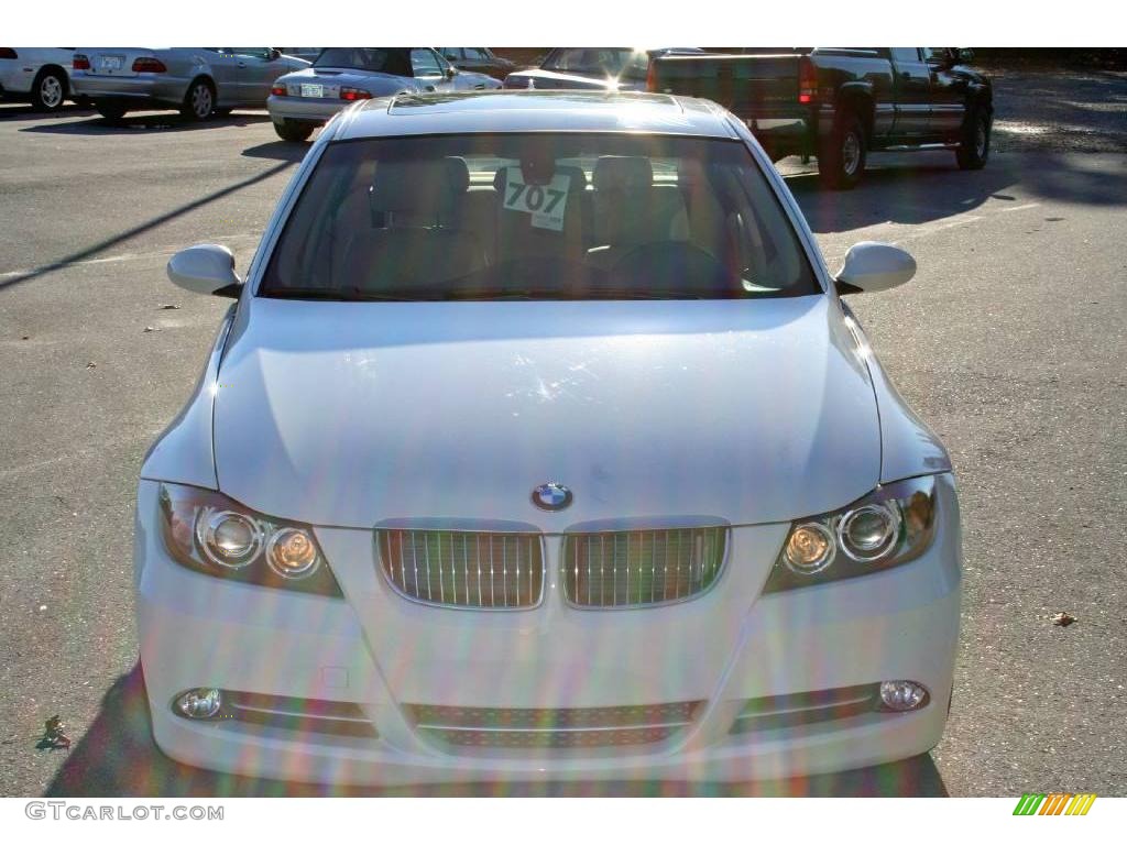 2008 3 Series 335i Sedan - Alpine White / Beige photo #2
