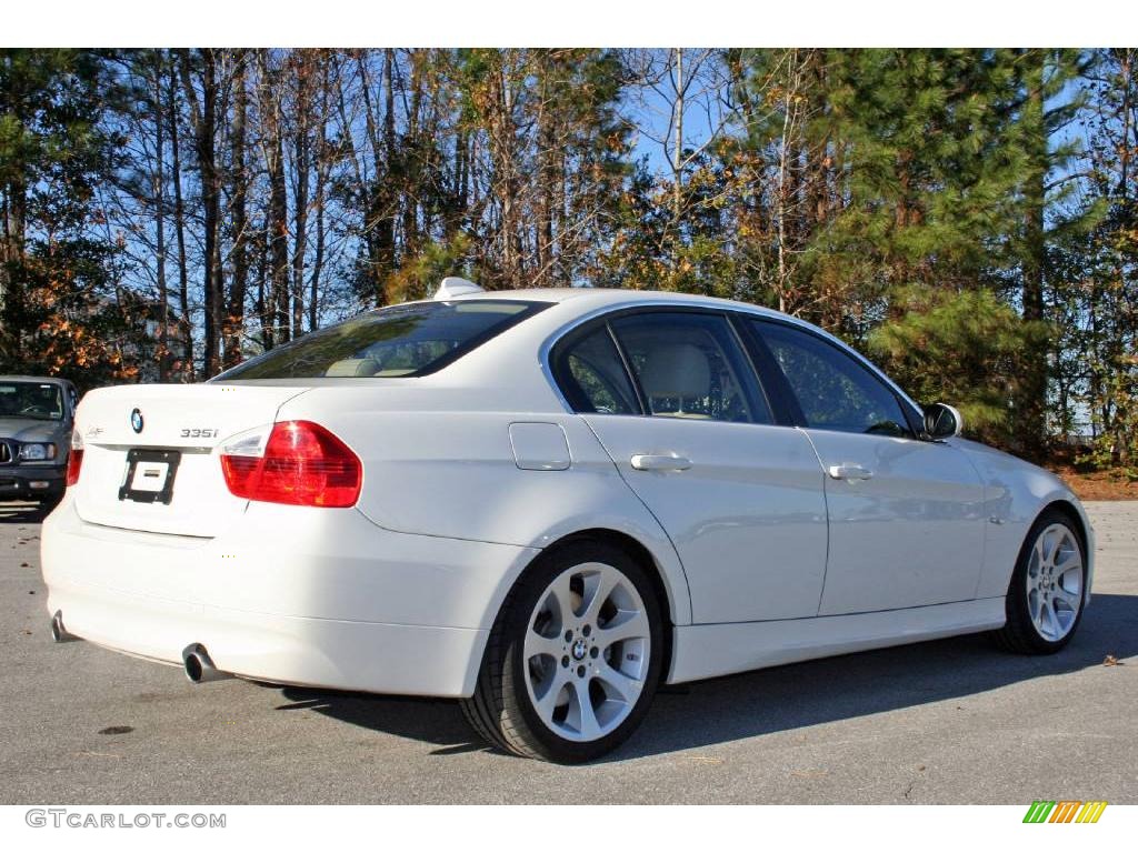 2008 3 Series 335i Sedan - Alpine White / Beige photo #7