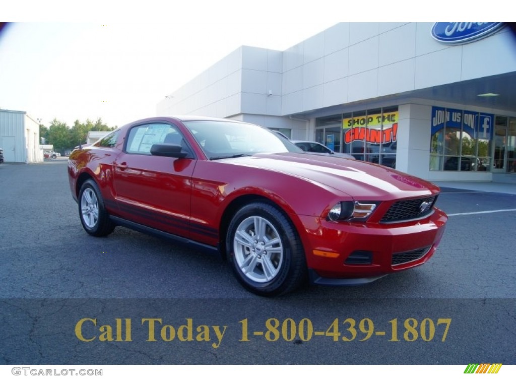 2012 Mustang V6 Coupe - Red Candy Metallic / Charcoal Black photo #1