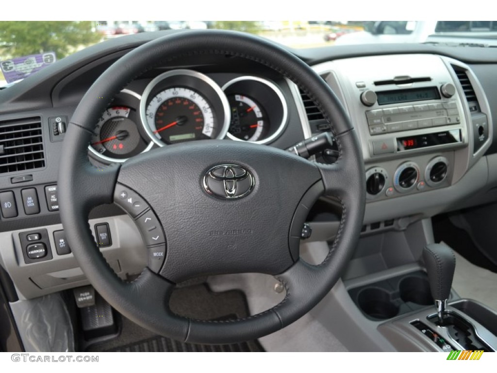 2011 Toyota Tacoma TX Pro Access Cab 4x4 Graphite Gray Steering Wheel Photo #53366813