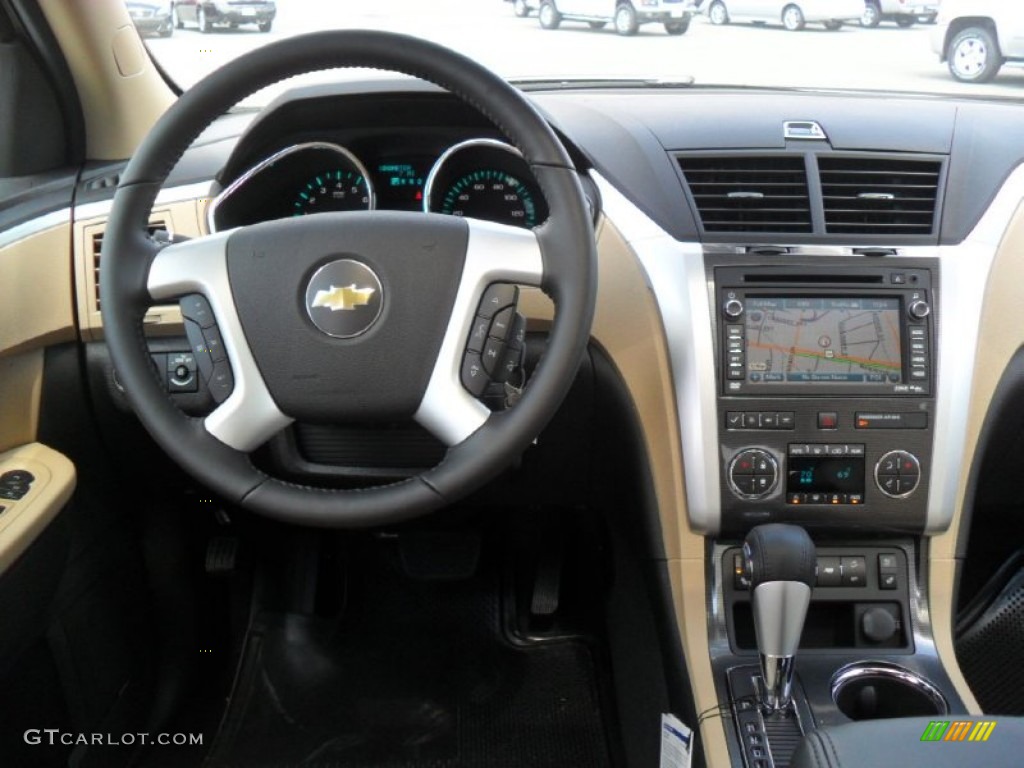2012 Chevrolet Traverse LTZ Cashmere/Ebony Dashboard Photo #53369234