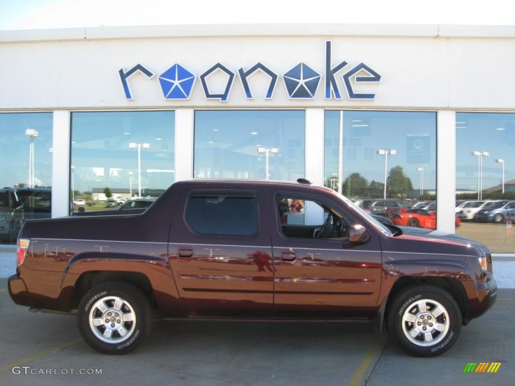 2008 Ridgeline RTS - Dark Cherry Pearl / Beige photo #1