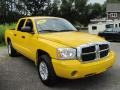 2007 Detonator Yellow Dodge Dakota SLT Quad Cab 4x4  photo #1