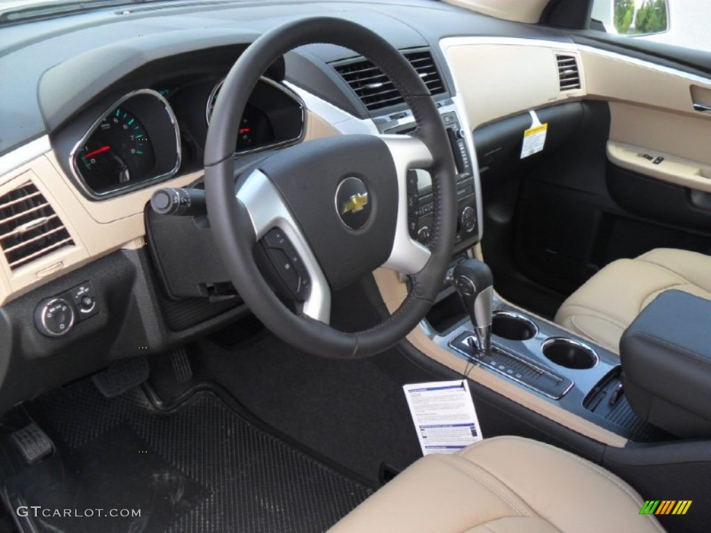 Cashmere/Ebony Interior 2012 Chevrolet Traverse LTZ Photo #53369411