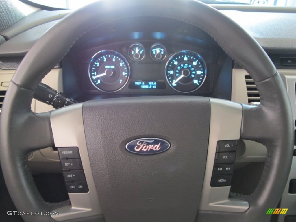 2010 Ford Flex SE Medium Light Stone Steering Wheel Photo #53370350