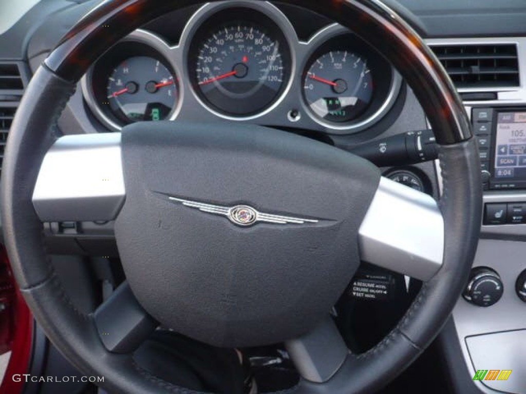 2010 Chrysler Sebring Limited Hardtop Convertible Dark Slate Gray Steering Wheel Photo #53370680