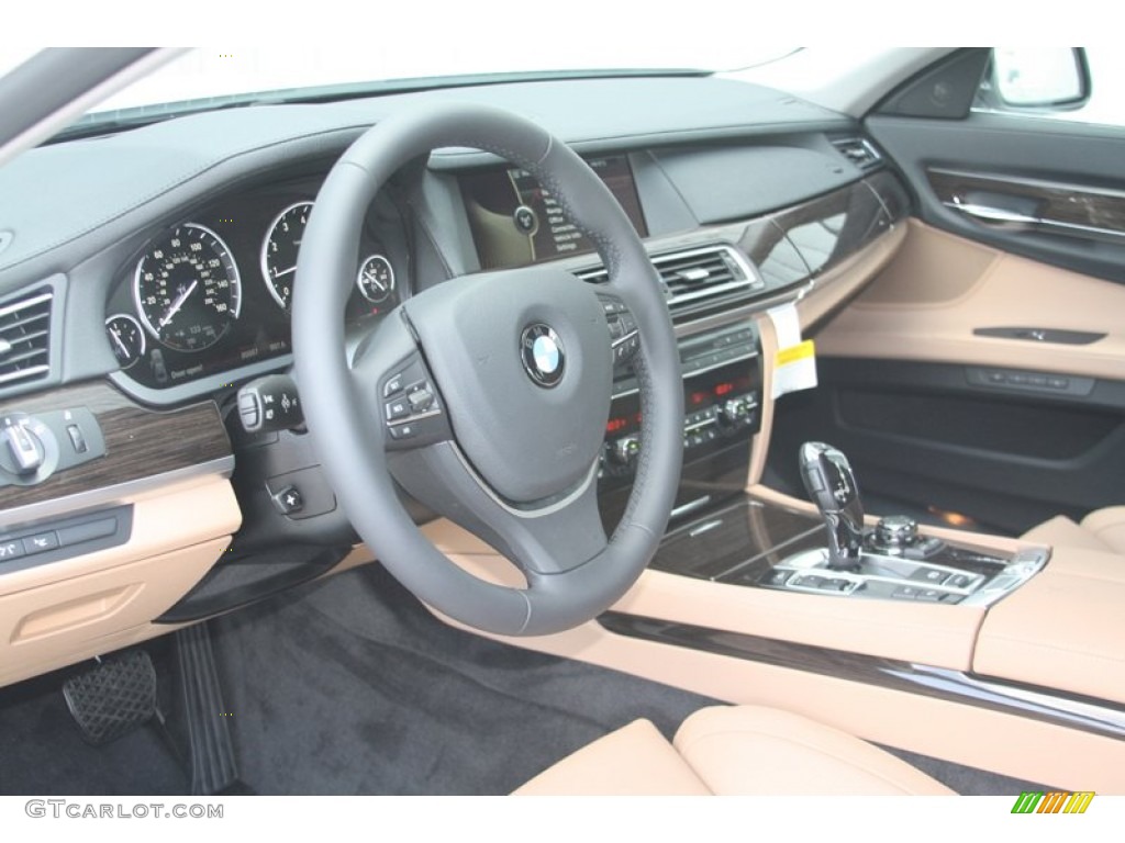 2012 BMW 7 Series 740Li Sedan Saddle/Black Dashboard Photo #53371979