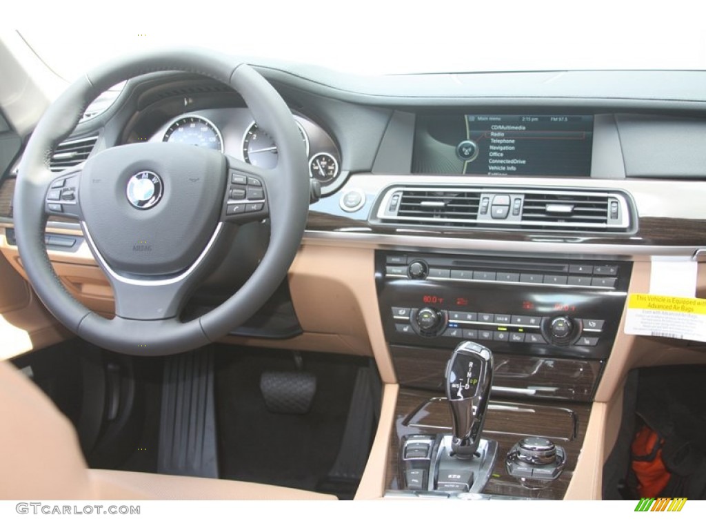 2012 BMW 7 Series 740Li Sedan Saddle/Black Dashboard Photo #53372306