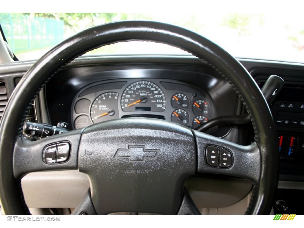2003 Chevrolet Suburban 2500 LS 4x4 Gray/Dark Charcoal Steering Wheel Photo #53375888