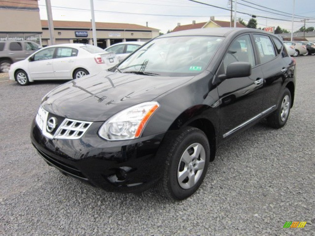 2011 Rogue S AWD - Wicked Black / Black photo #3