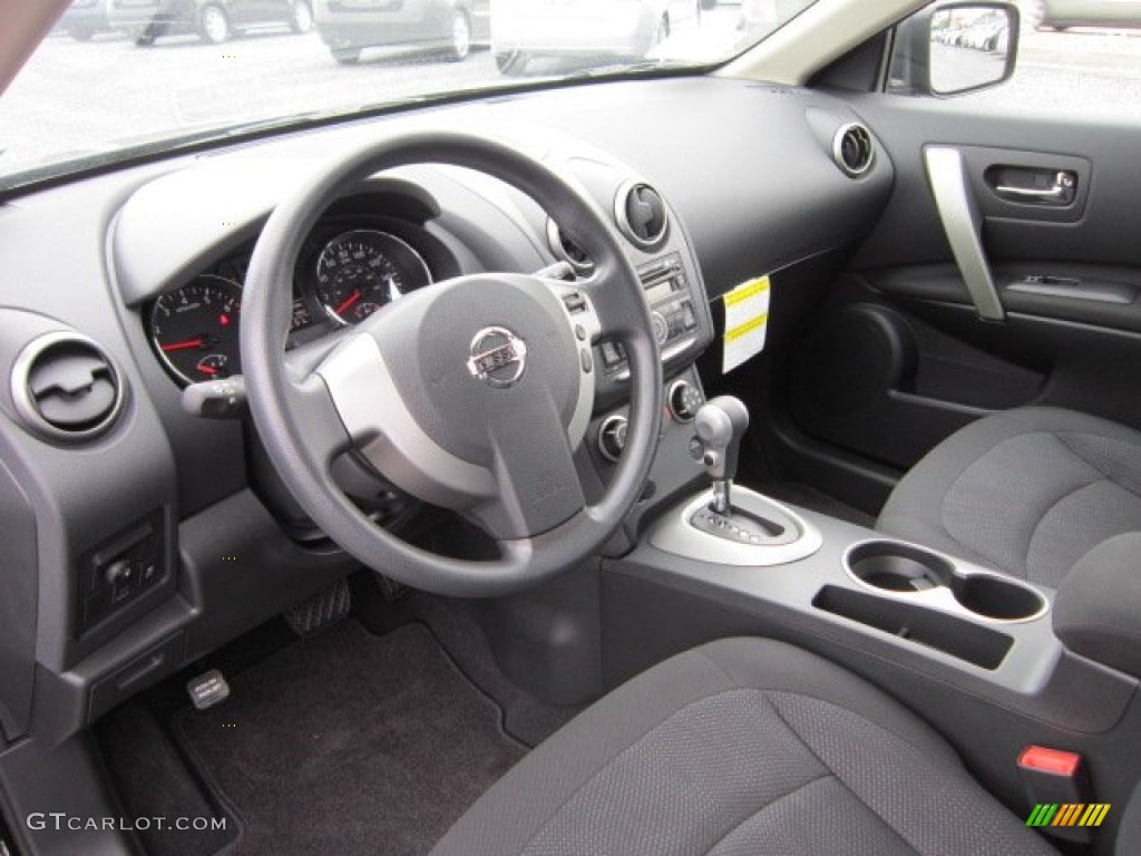 2011 Rogue S AWD - Wicked Black / Black photo #16