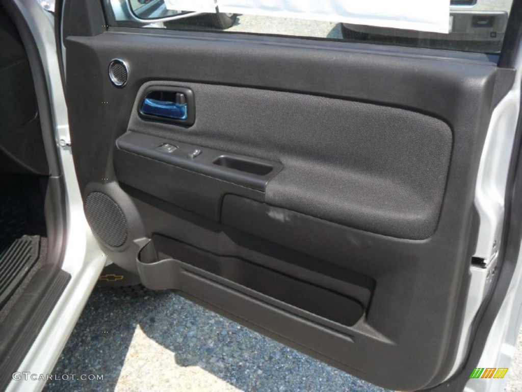 2012 Chevrolet Colorado LT Extended Cab Ebony Door Panel Photo #53380706