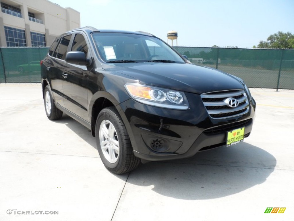 2012 Santa Fe GLS - Twilight Black / Beige photo #1