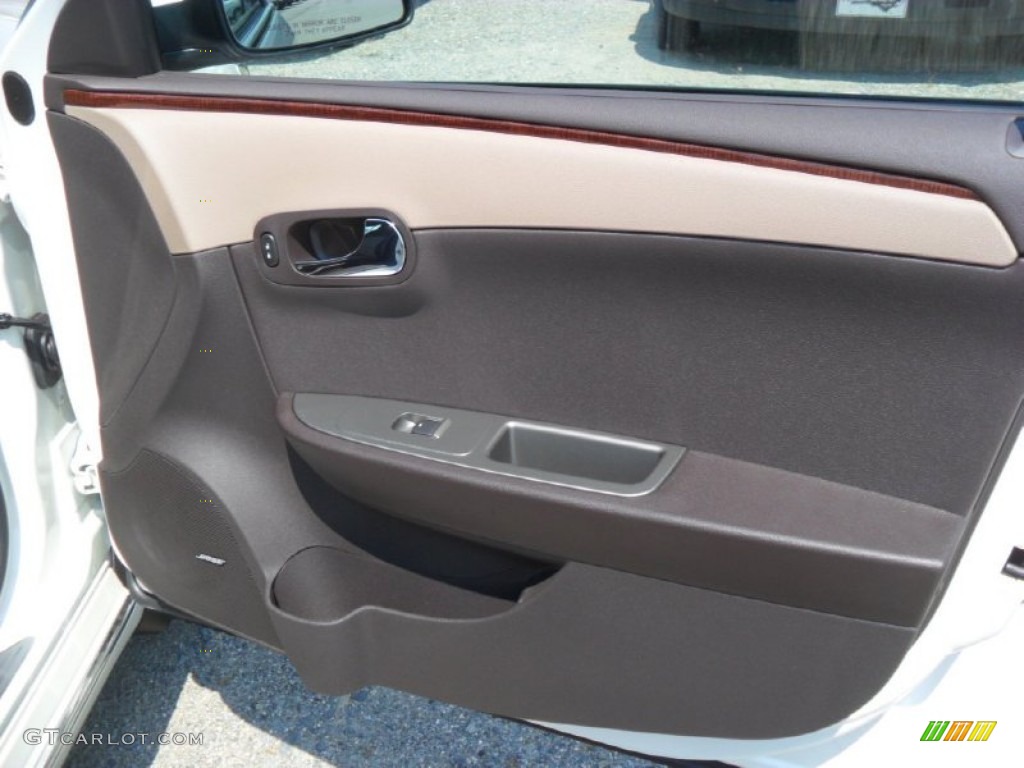 2012 Chevrolet Malibu LTZ Cocoa/Cashmere Door Panel Photo #53383025