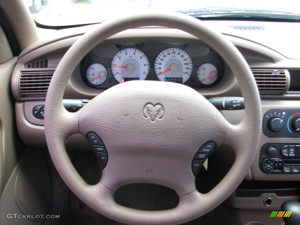 2004 Dodge Stratus SE Sedan Sandstone Steering Wheel Photo #53383271