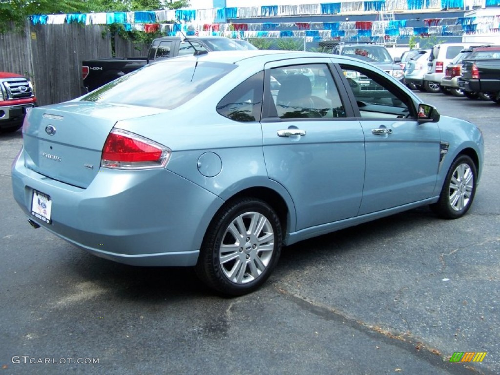 2009 Focus SEL Sedan - Light Ice Blue Metallic / Charcoal Black photo #6