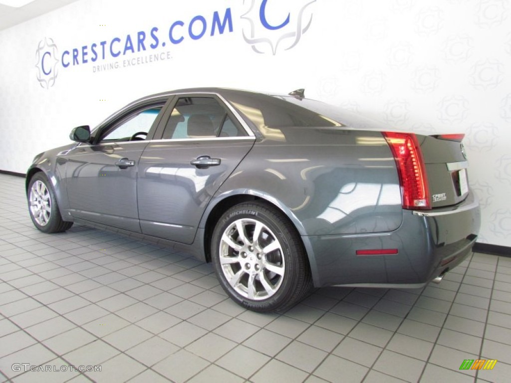 2009 CTS Sedan - Thunder Gray ChromaFlair / Light Titanium/Ebony photo #2