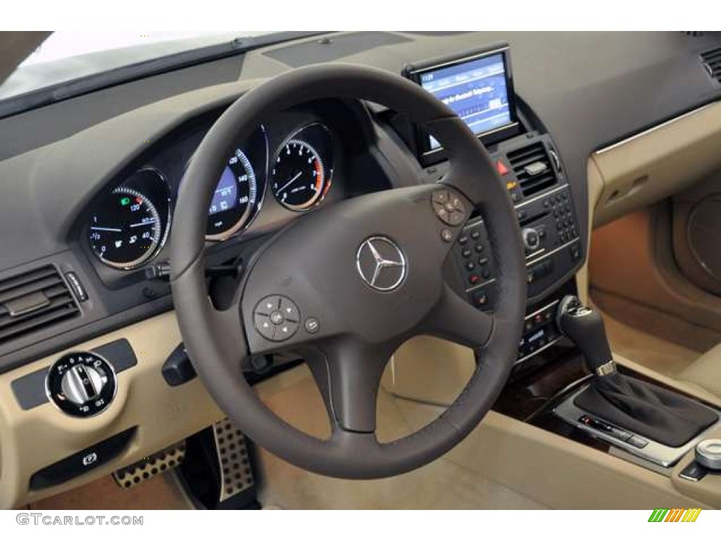 2010 Mercedes-Benz C 350 Sport Almond/Mocha Dashboard Photo #53385212