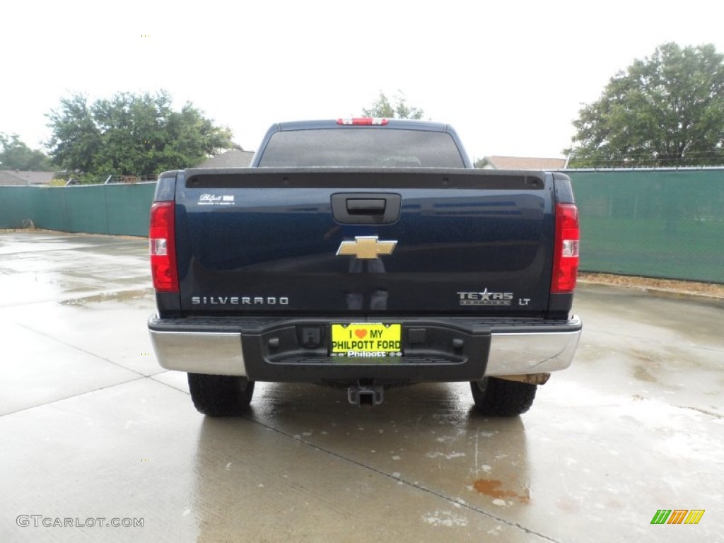 2008 Silverado 1500 LT Crew Cab - Dark Blue Metallic / Ebony photo #4