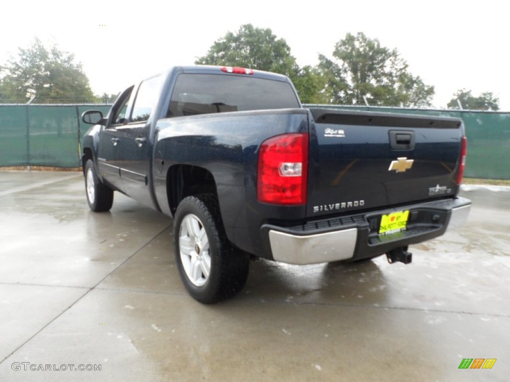 2008 Silverado 1500 LT Crew Cab - Dark Blue Metallic / Ebony photo #5