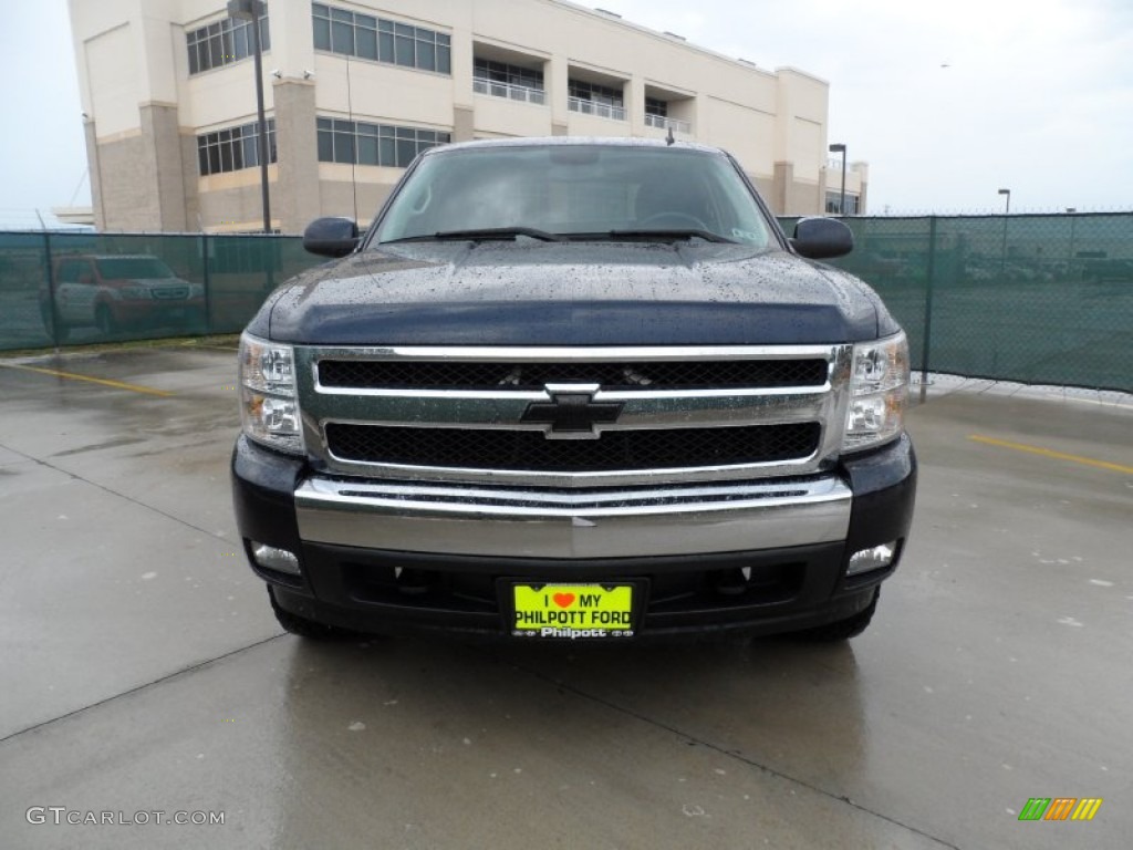 2008 Silverado 1500 LT Crew Cab - Dark Blue Metallic / Ebony photo #8