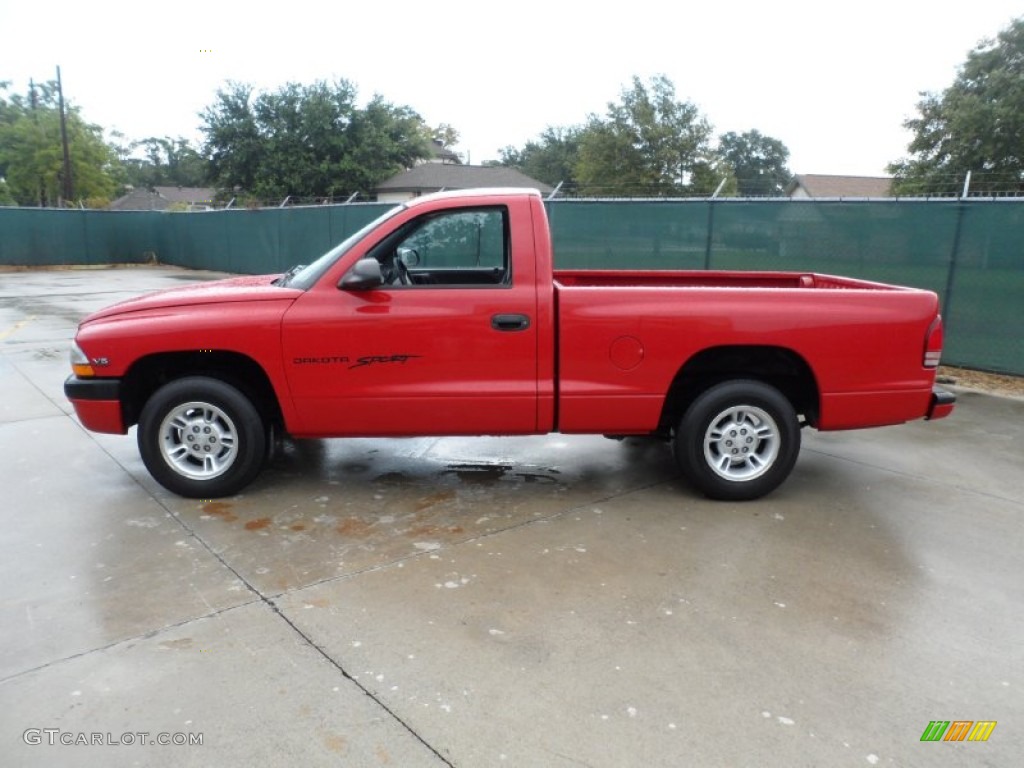 1997 Dakota Sport Regular Cab - Flame Red / Agate photo #6