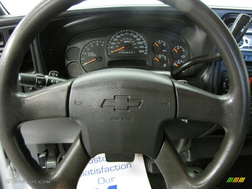 2006 Chevrolet Silverado 1500 Work Truck Extended Cab 4x4 Dark Charcoal Steering Wheel Photo #53388101