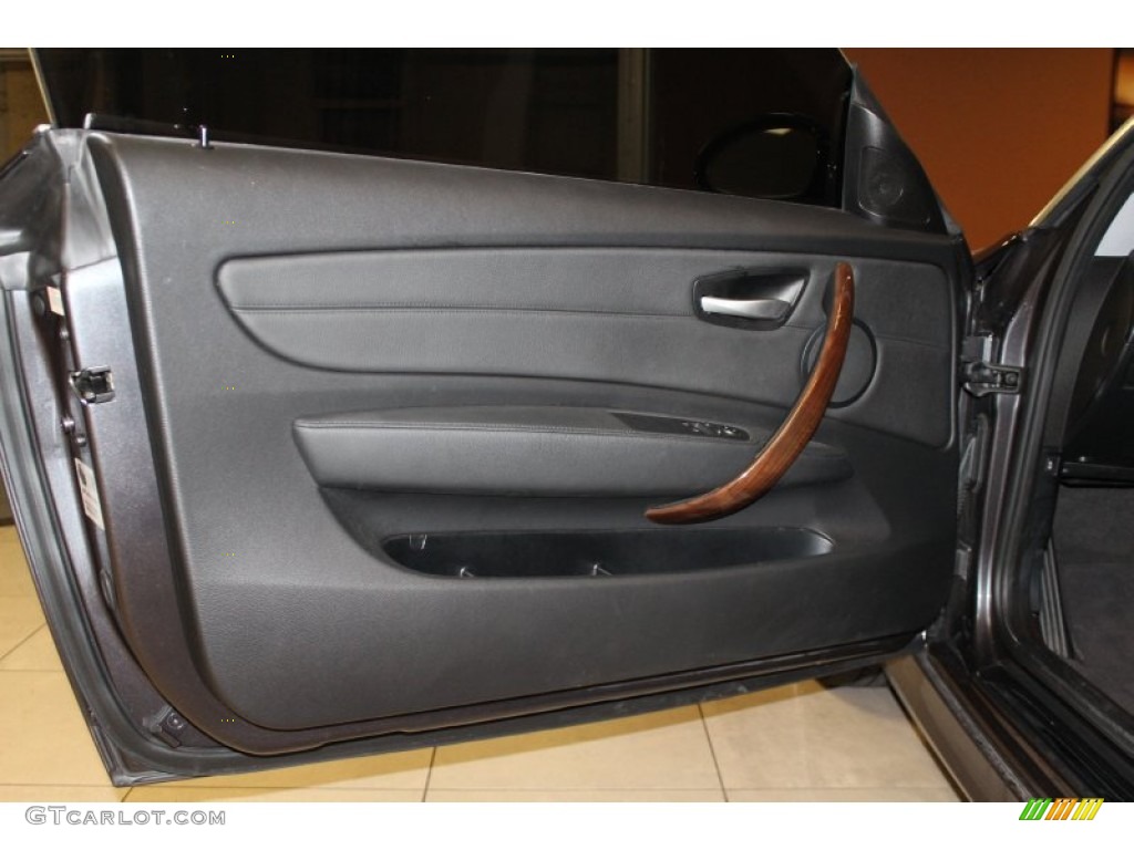 2008 BMW 1 Series 128i Coupe Black Door Panel Photo #53388974