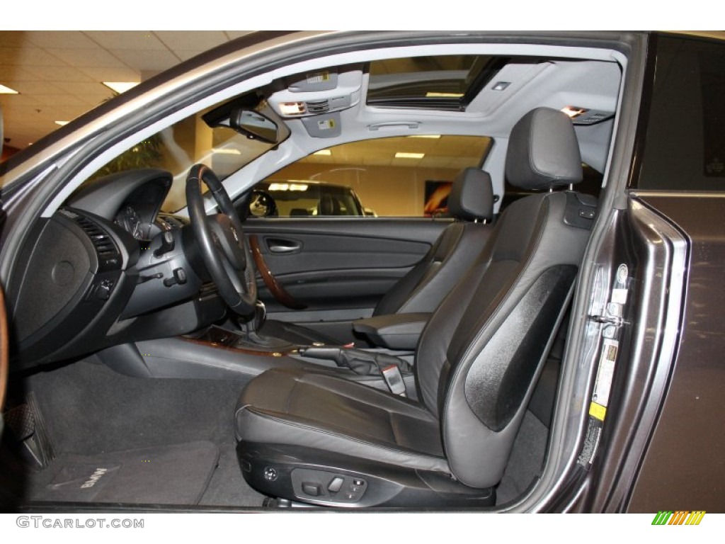 Black Interior 2008 BMW 1 Series 128i Coupe Photo #53388989