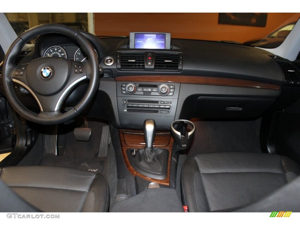 2008 BMW 1 Series 128i Coupe Black Dashboard Photo #53389019