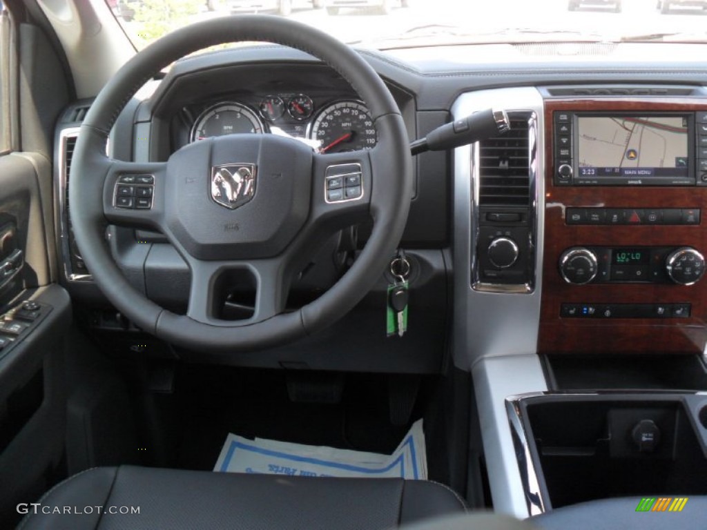 2012 Dodge Ram 2500 HD Laramie Mega Cab 4x4 Dark Slate Dashboard Photo #53389118