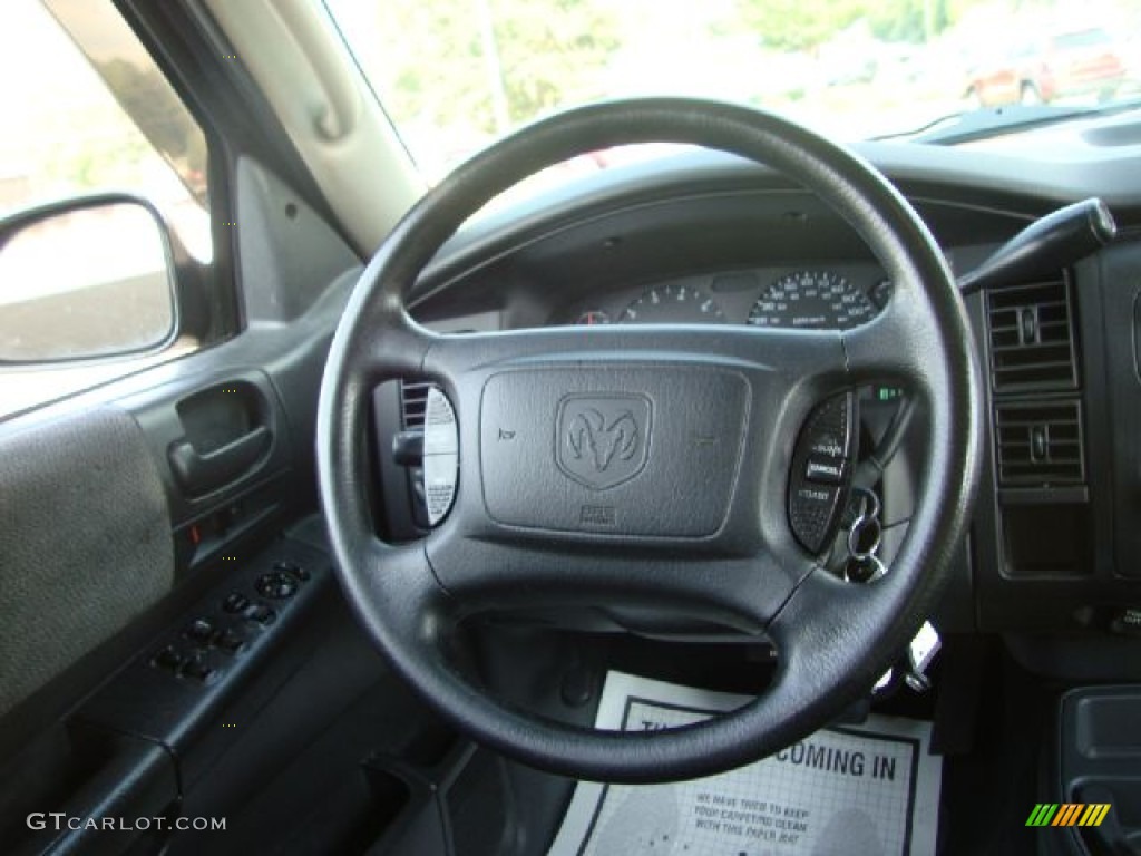 2004 Dodge Dakota SLT Quad Cab Dark Slate Gray Steering Wheel Photo #53390078