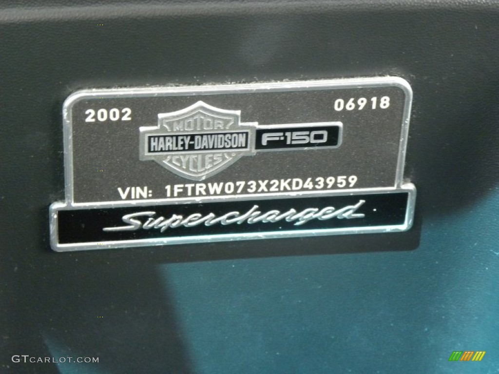 2002 F150 Harley-Davidson SuperCrew - Dark Shadow Grey Metallic / Black/Grey photo #20