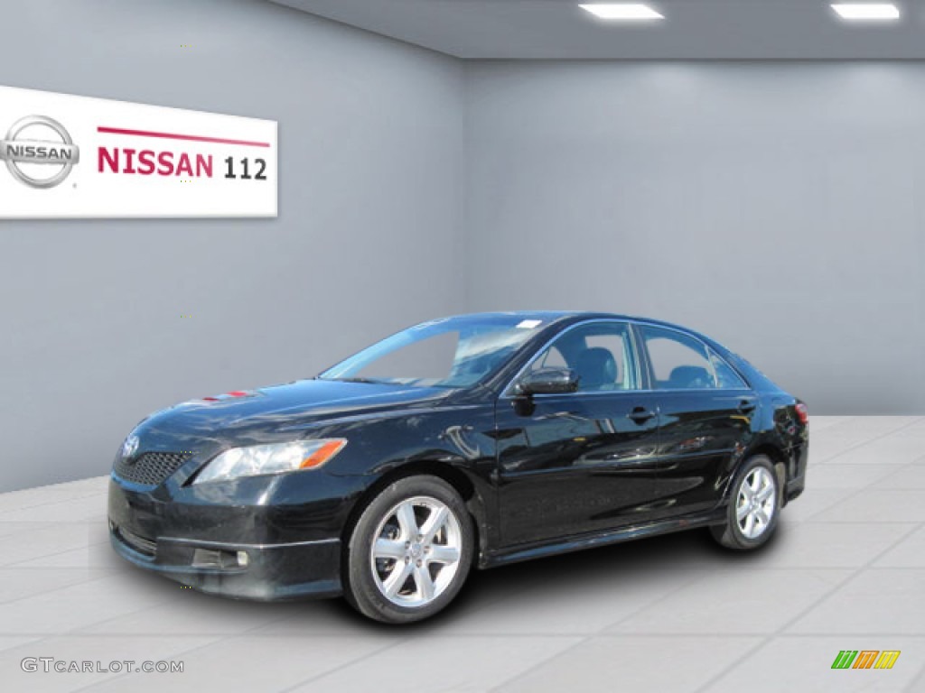 2007 Camry SE V6 - Black / Dark Charcoal photo #1