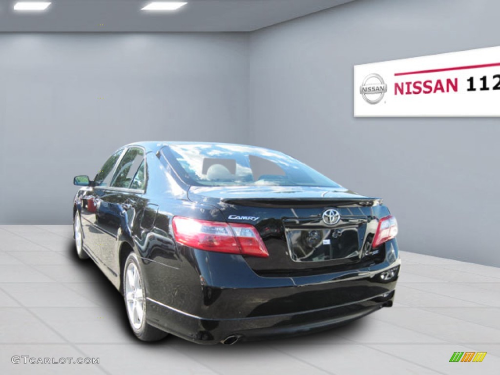 2007 Camry SE V6 - Black / Dark Charcoal photo #2