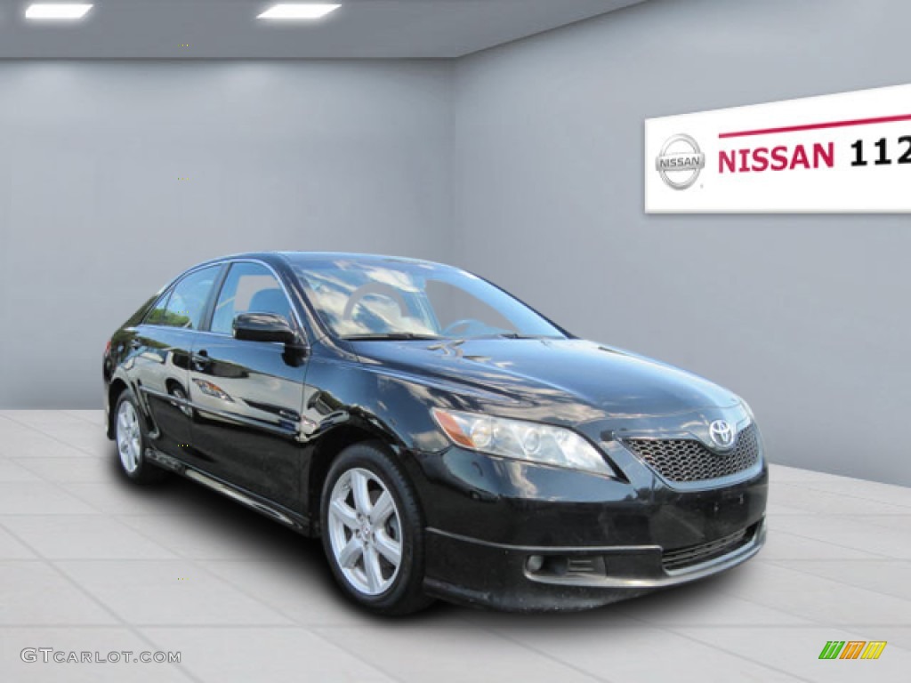 2007 Camry SE V6 - Black / Dark Charcoal photo #4
