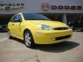 2002 Egg Yolk Yellow Ford Focus ZX3 Coupe #53364597
