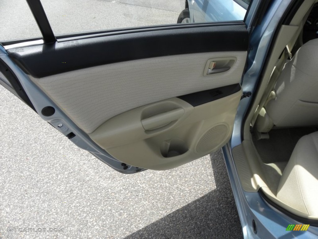 2007 MAZDA3 i Sport Sedan - Ice Blue Metallic / Beige photo #7