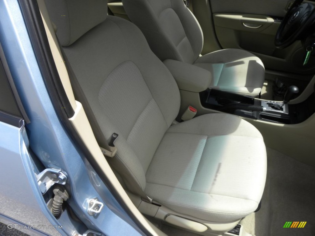 2007 MAZDA3 i Sport Sedan - Ice Blue Metallic / Beige photo #8